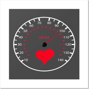 speedometer heart Posters and Art